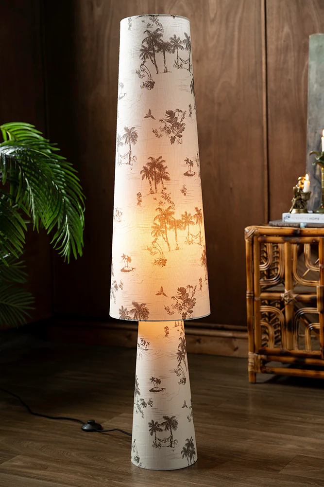 Beautiful Desert Island Tapered Floor Lamp