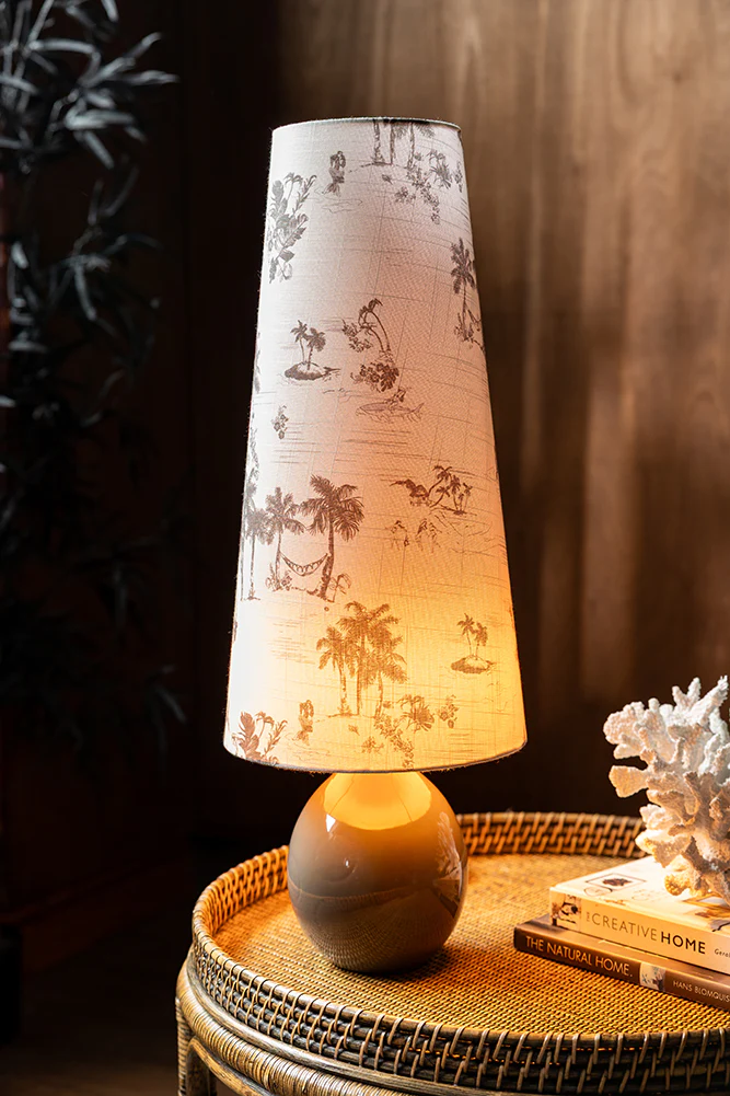 Beautiful Desert Island Tapered Table Lamp