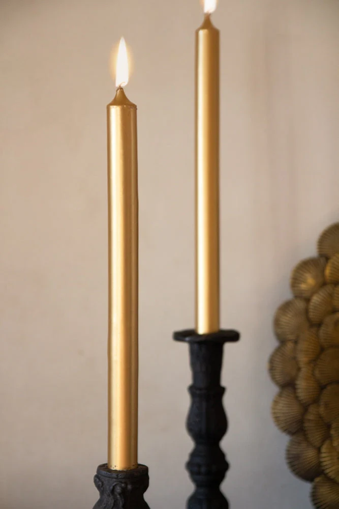 Beautiful Dinner Candle - Metallic Gold - Image 2