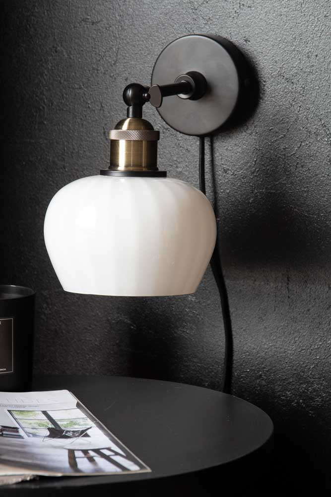 Beautiful Glass Plug In Wall Light - Image 3