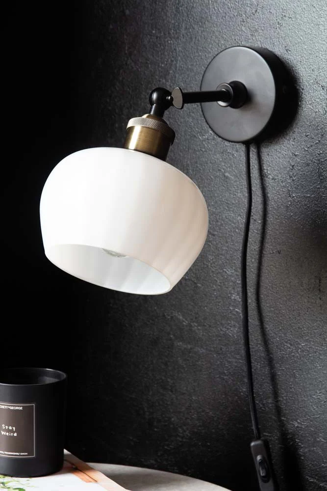 Beautiful Glass Plug In Wall Light - Image 7