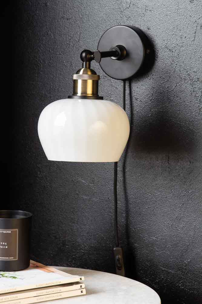 Beautiful Glass Plug In Wall Light - Image 8