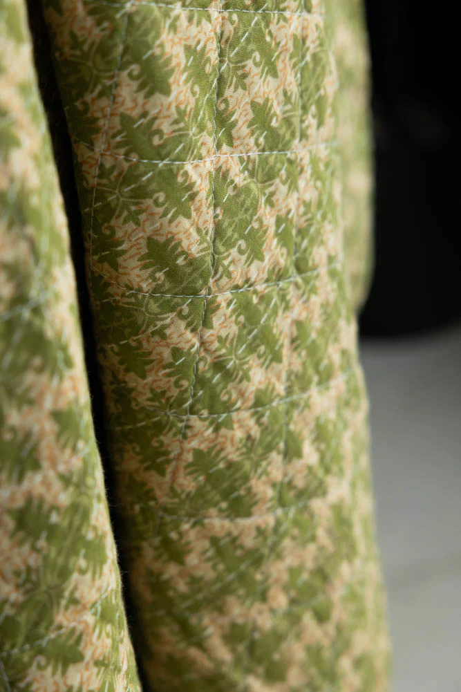 Beautiful Green Patterned Cotton Quilt - Image 4