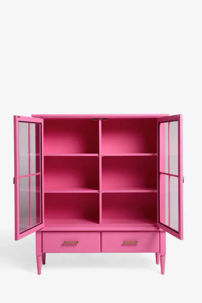 Beautiful Hot Pink Display Cabinet & Drawers - Image 6