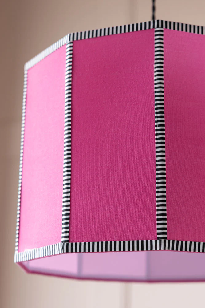 Beautiful Pink Linen Lampshade - Image 4