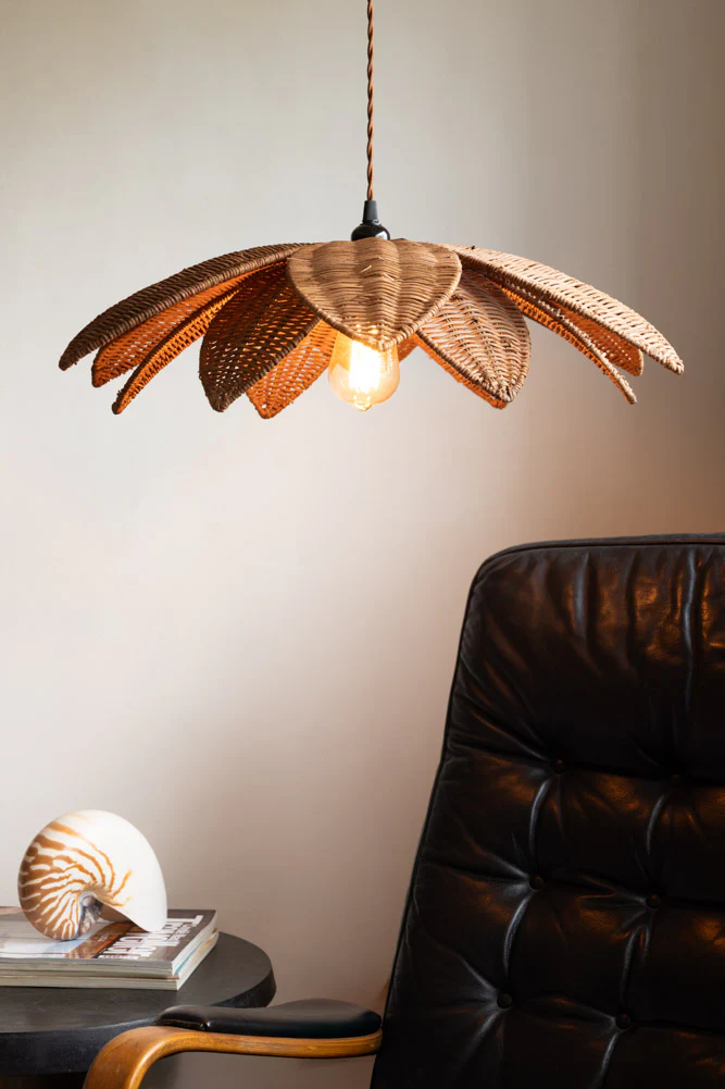 Beautiful Rattan Flower Easyfit Shade