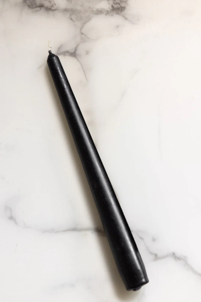 Beautiful Tapered Black Dinner Candle - Image 2