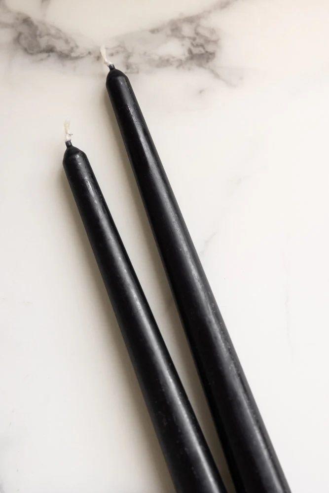 Beautiful Tapered Black Dinner Candle - Image 6