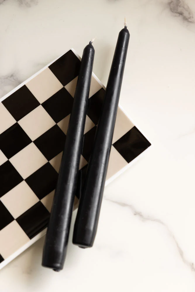 Beautiful Tapered Black Dinner Candle - Image 7