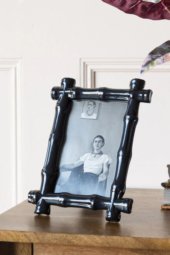 Black Bamboo Effect Photo Frame