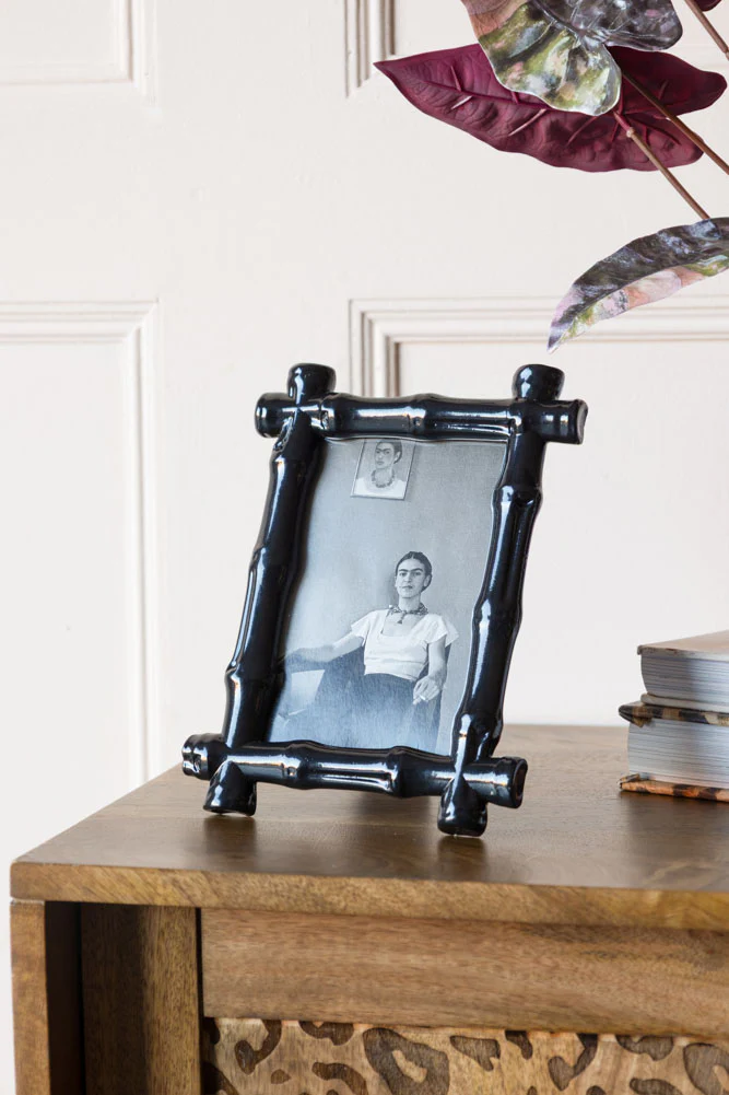 Black Bamboo Effect Photo Frame - Image 3