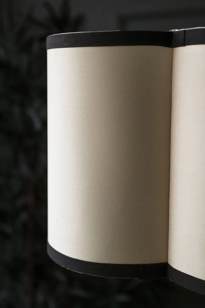 Black & Cream Lantern Curved Ceiling Light Shade - Image 11
