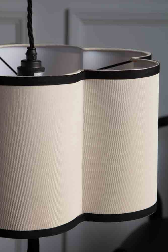 Black & Cream Lantern Curved Ceiling Light Shade - Image 5