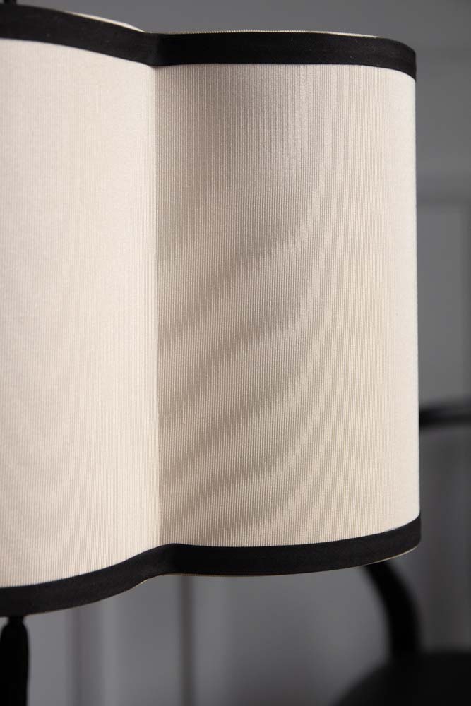 Black & Cream Lantern Curved Ceiling Light Shade - Image 8