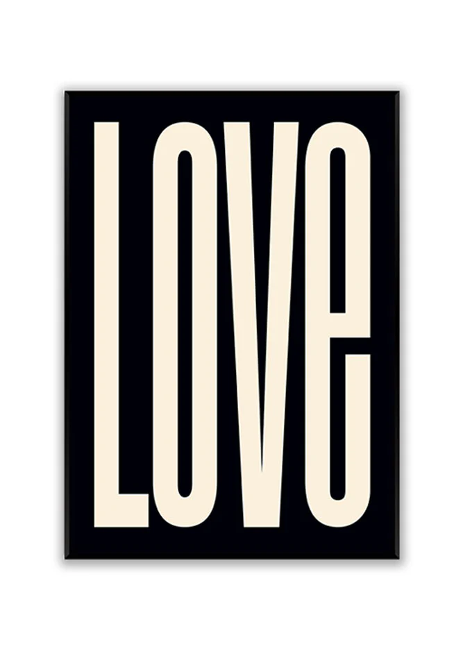 Black & Cream Love Art Print - Image 5