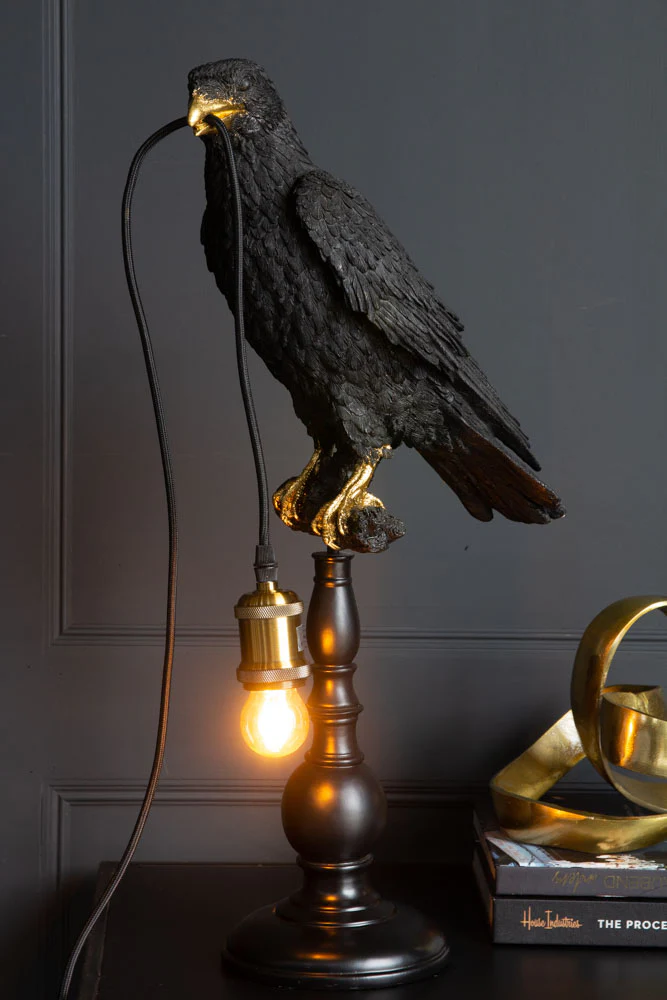 Black Crow Table Lamp - Image 11