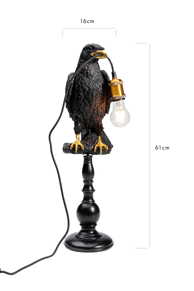 Black Crow Table Lamp - Image 12