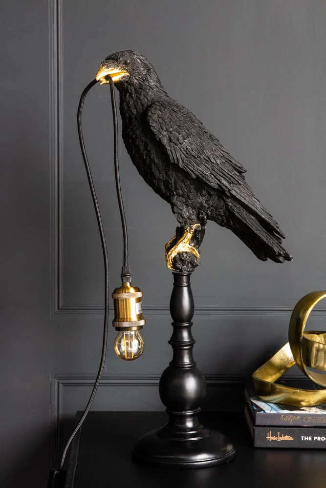 Black Crow Table Lamp - Image 4