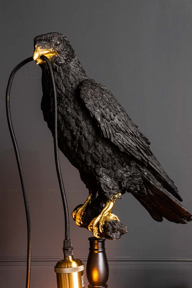 Black Crow Table Lamp - Image 9