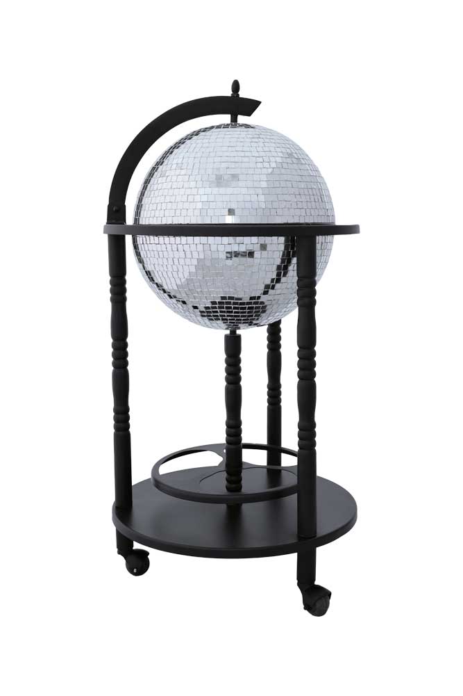 Black Disco Ball Drinks Trolley Cart - Image 7