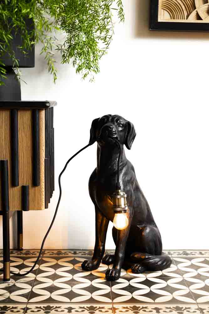 Black Dog Floor Lamp