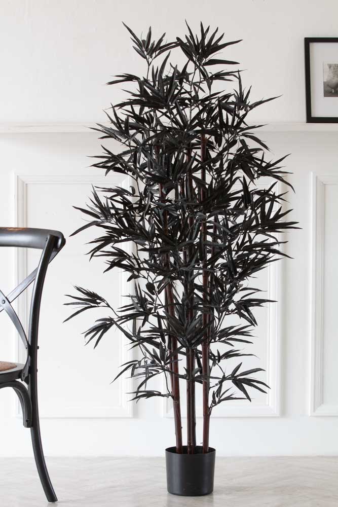 Black Faux Bamboo Plant