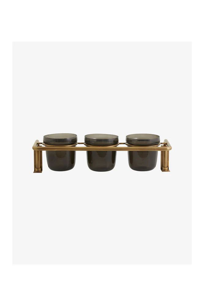 Black Glass Pots Storage Shelf - Image 5