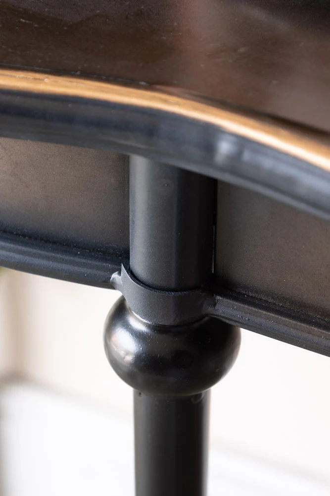 Black & Gold Antiqued-Style Console Table - Image 4
