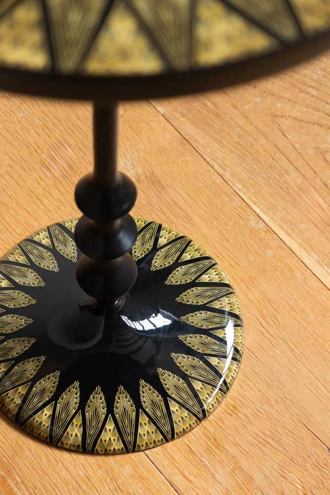 Black & Gold Art Deco Inspired Side Table - Image 10