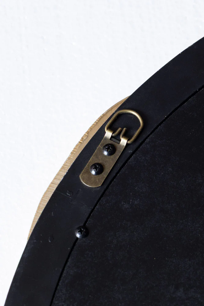 Black & Gold Bow Round Wall Mirror - Image 7