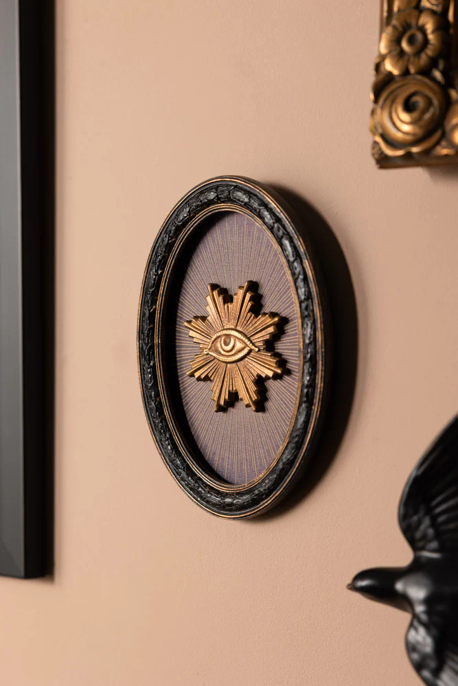 Black & Gold Framed Mystic Eye Wall Decor