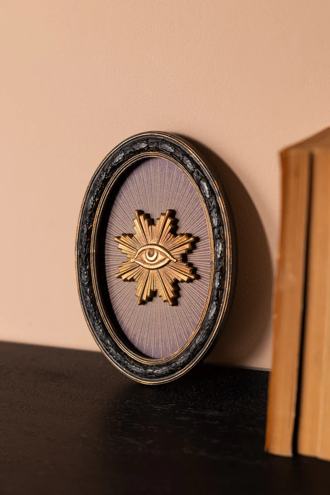 Black & Gold Framed Mystic Eye Wall Decor - Image 4