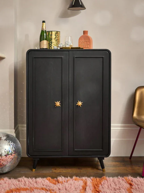 Black & Gold Ringo Drinks Cabinet - Image 2