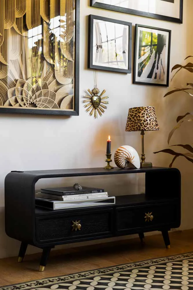 Black & Gold Ringo TV Unit - Image 2
