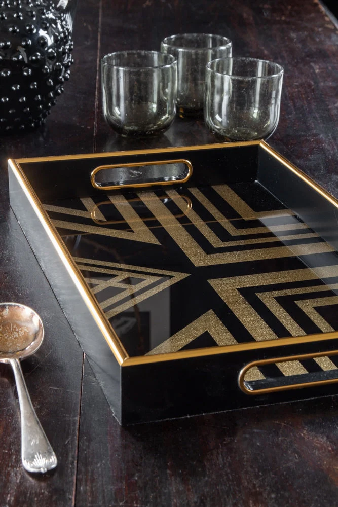 Black & Gold Square Display Tray - Image 3