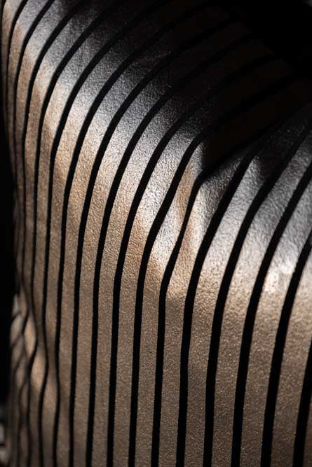 Black & Gold Striped Cushion - Image 5