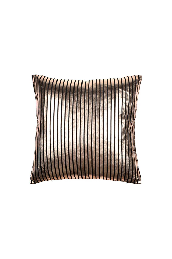 Black & Gold Striped Cushion - Image 7
