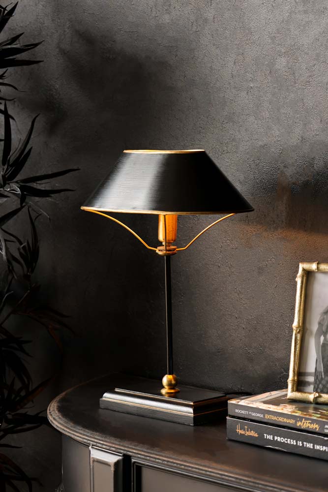 Black & Gold Table Lamp - SECONDS - Image 4