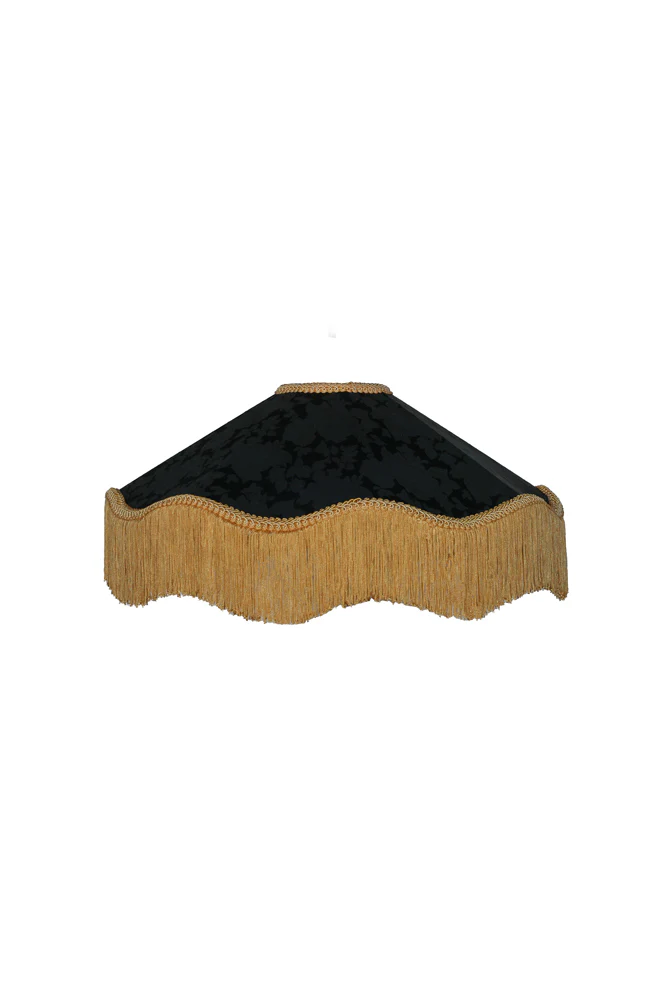Black & Gold Tassel Ceiling Light Shade - Image 7