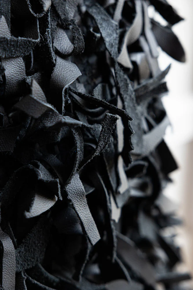 Black Leather Cushion Cover - Image 2
