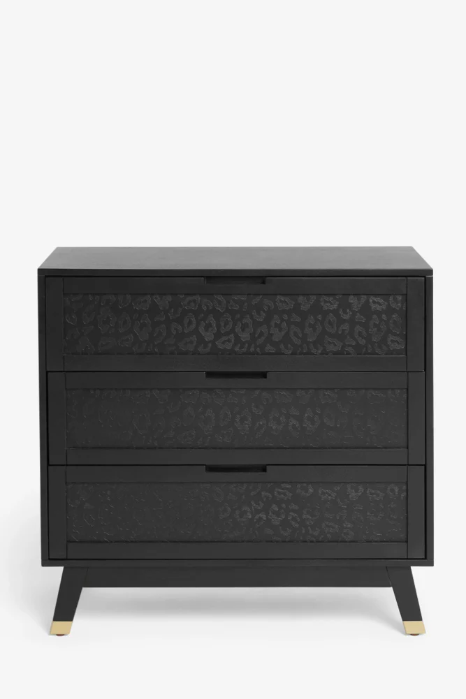 Black Leopard Print Chest Of Drawers - Image 4