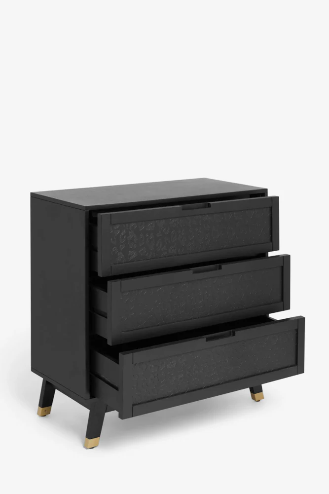 Black Leopard Print Chest Of Drawers - Image 5