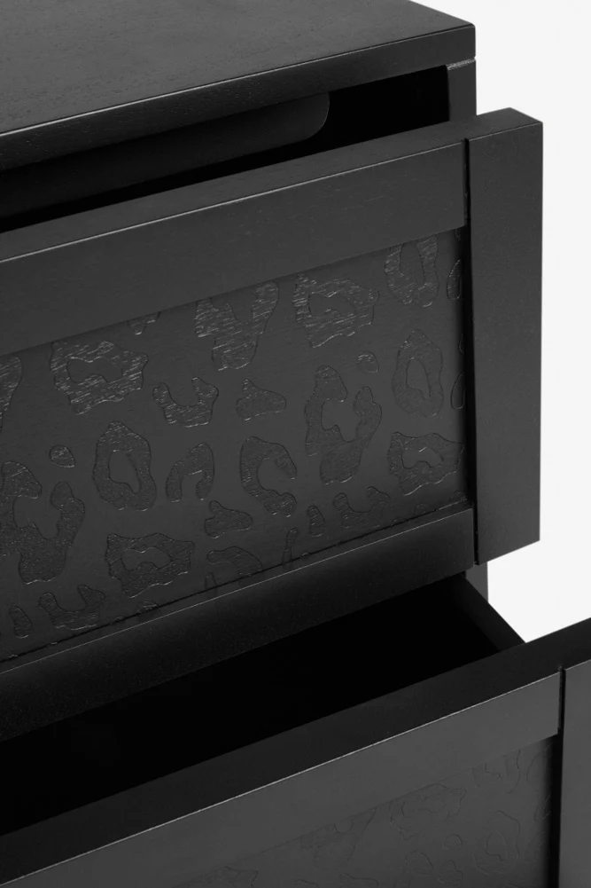 Black Leopard Print Chest Of Drawers - Image 6
