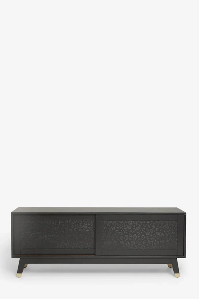 Black Leopard Print TV Unit - Image 4
