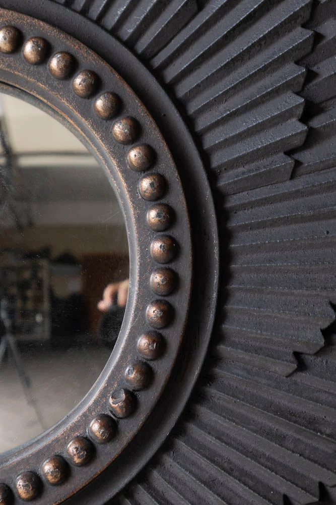 Black Starburst Traditional Convex Mirror - Image 5