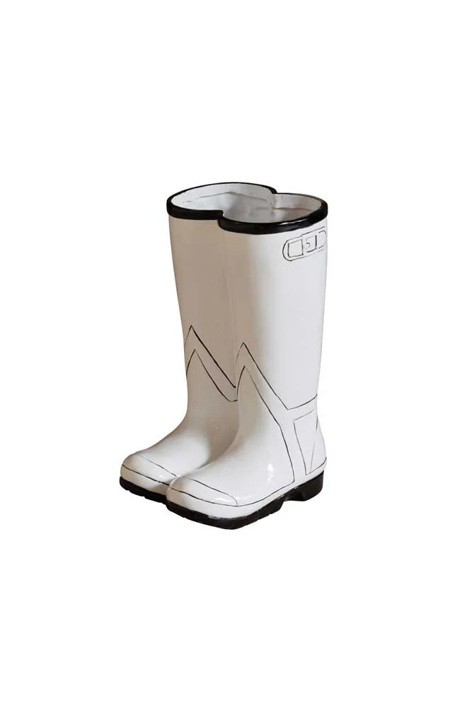 Black & White Wellington Boot Umbrella Stand - Image 6