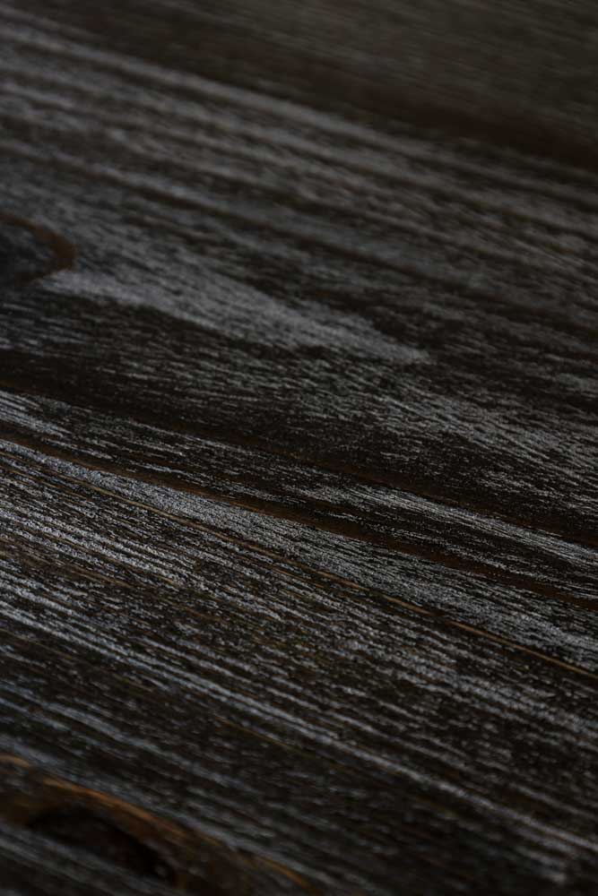 Black Wood Dining Table With Slatted Legs - Image 7