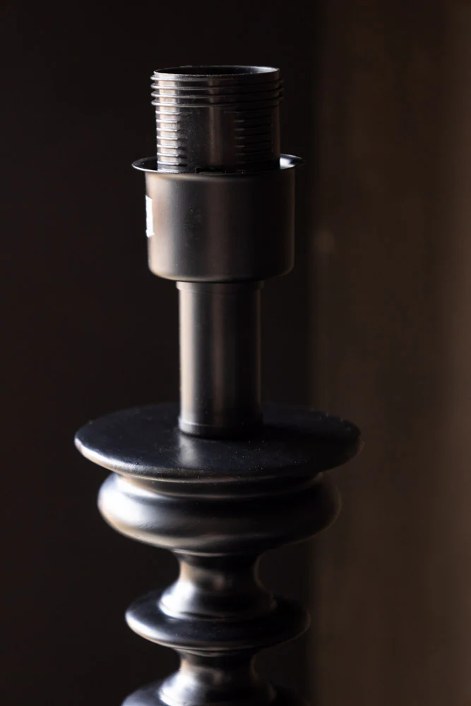 Black Resin Turned Table Lamp Base - Image 6