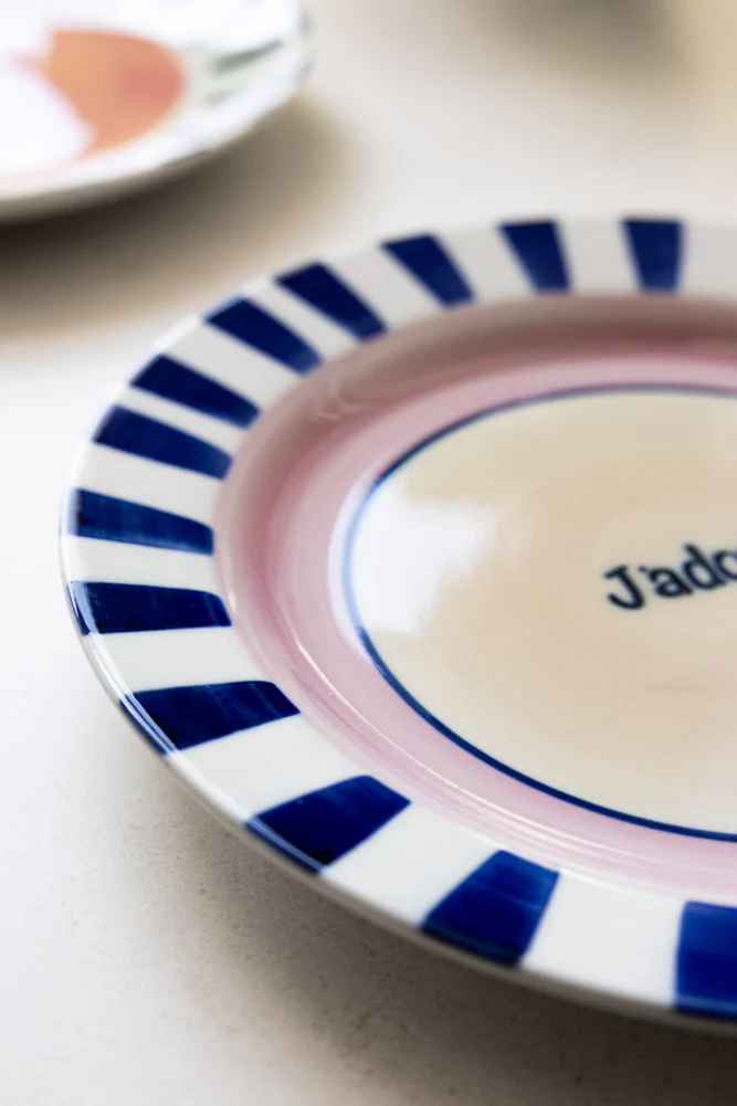 Blue & Pink J’adore Ceramic Serving Plate - Image 5