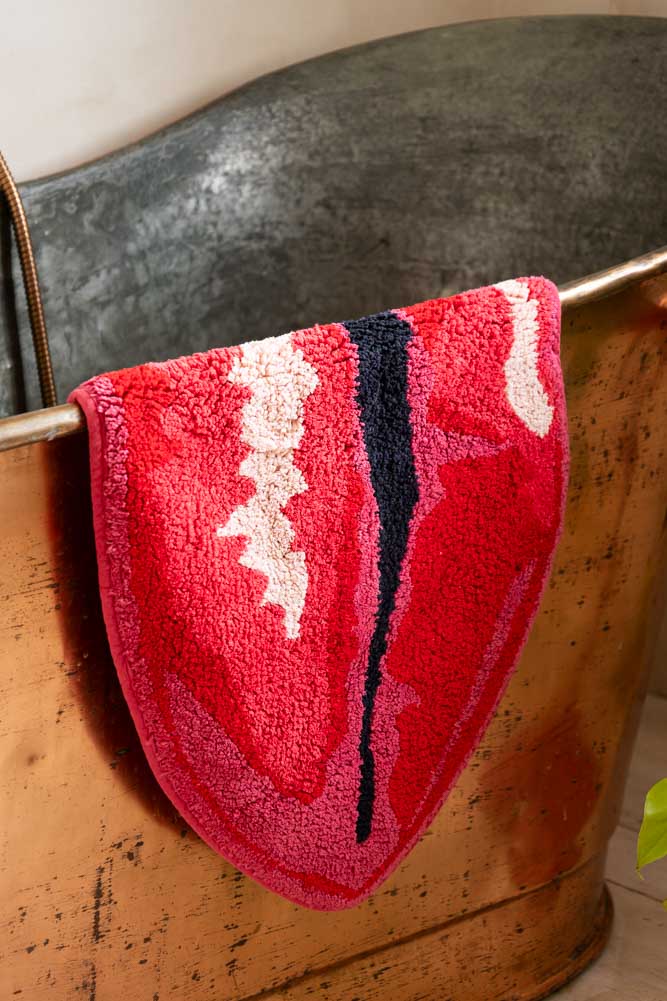 Bold Red Lips Bath Mat - Image 3